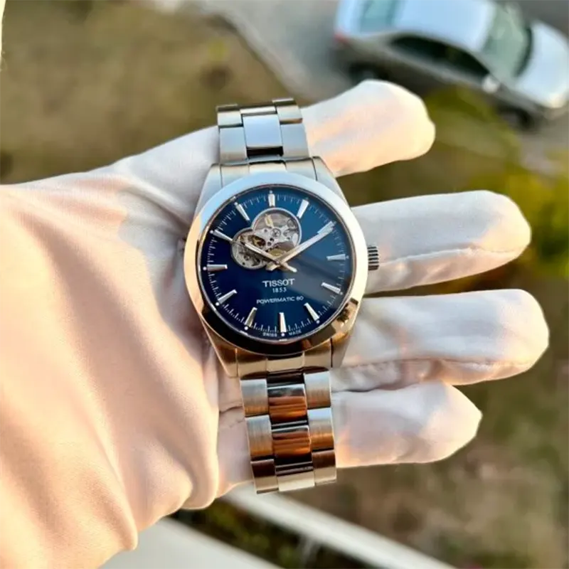 Tissot Gentleman Powermatic 80 Blue Dial Men's Watch- T127.407.11.041.01